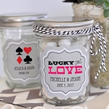 Personalized Miniature Mason Jars for Vegas-Themed Parties
