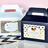 Personalized Metallic Foil Mini Gable Boxes (Set of 12)