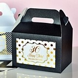 Personalized Metallic Foil Birthday Mini Gable Boxes (Set of 12)