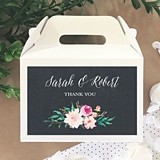 Personalized Mini Gable Boxes with Floral Garden Designs (Set of 12)