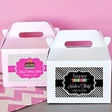 Personalized Birthday Party Mini Gable Boxes (Set of 12)