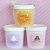 Personalized "Love is Sweet" Mini Ice Cream Containers