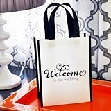 Event Blossom Black & White Wedding Welcome Tote Bag