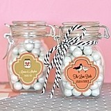 Match Your Theme Personalized Small Glass Jars with Swing-Top Lids