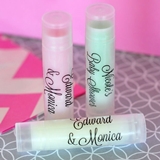 Event Blossom Personalized Lip Balm Tubes with Clear Labels