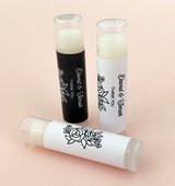 Event Blossom Personalized Floral Silhouette Design Lip Balm Tubes