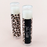 Event Blossom Personalized Leopard Print Lip Balm Tubes
