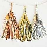 Event Blossom Pre-Assembled Metallic Mini Tassels (Set of 6)