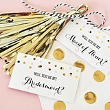 Will You Be My Bridesmaid/MOH? Gold Foil Tags & Tassels (Set of 6)