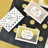 Metallic Foil Personalized Wedding Match Boxes (3 Colors) (Set of 50)