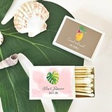 Event Blossom Personalized Tropical Beach Match Boxes (Set of 50)