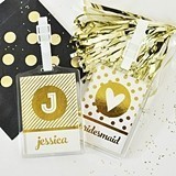 Event Blossom Personalized Metallic Foil Luggage Tags with Monogram