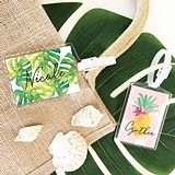 Event Blossom Personalized Tropical Beach Luggage Tag (4 Designs)