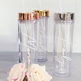 Event Blossom Personalized Tall Tumbler w/ Metallic Lid (3 Lid Colors)