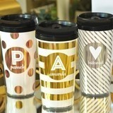 Personalized Metallic Foil Travel Coffee Mug (9 Color/Pattern Combos)