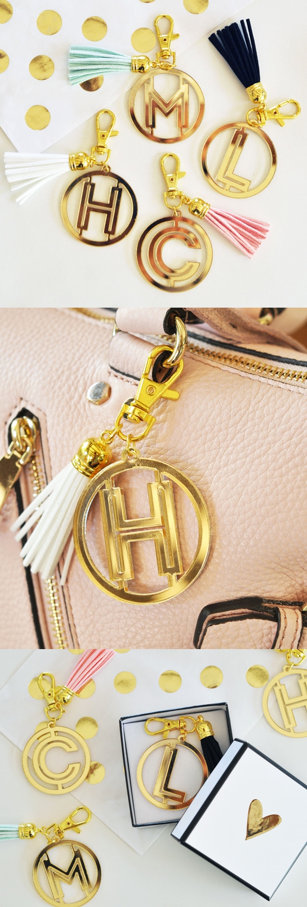 monogram keychain