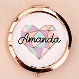 Event Blossom Personalized Geo Heart Design Compact with Script Name