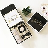 Will You Be My Bridesmaid? Gift Set in Personalized Black Gift-Box