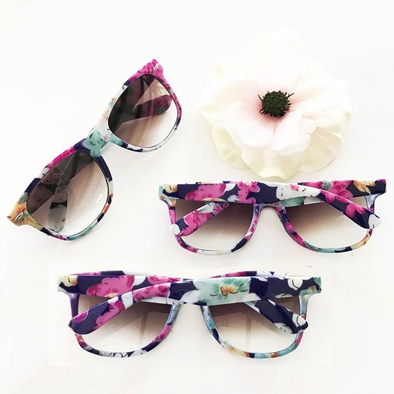 Event Blossom Wayfarer-Replica Blank Floral Sunglasses
