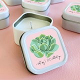 Can't Say I DO Without You Succulent Design Candle Tins (Set of 12)