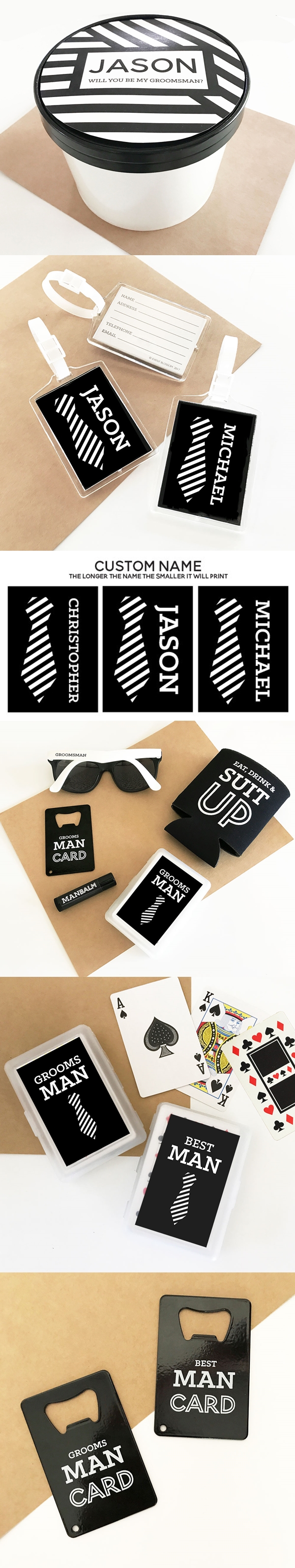 Groomsmen Luggage Tags