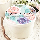 Event Blossom Round Gift-Box with Personalized Succulent Design