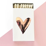 Event Blossom Matchboxes with Heart Design (3 Foil Colors) (Set of 6)