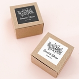 Event Blossom Floral Silhouette Design Kraft-Paper Favor Boxes