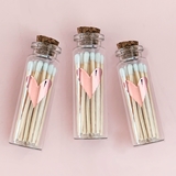 Event Blossom Matchstick Bottles with Foil Heart Stickers (Set of 10)