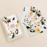 Boho Floral Playing Cards Deck with Personalized Sticker for the Case