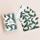 Palm Leaf Playing Cards Deck with Personalized Sticker for the Case