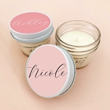 Event Blossom Bridesmaid Candle Jar with Personalized Script Name