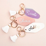 Event Blossom Personalizable Retro Motel Keychain with Tassel (3 Colors)