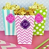 Personalized Popcorn 'n Treats Boxes (Set of 12)