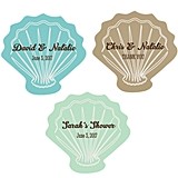 Personalized Seashell-Shaped Labels (22 Colors)