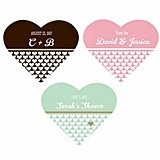 Personalized Heart-Shape Stickers to Match Your Theme (22 Colors)