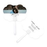 Personalized Photo-Printed Hand Fan - Scripted Beginnings (3 Shapes)