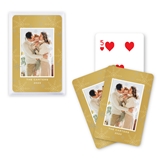 Custom Photo-Printed Playing Card Favors - Falling Snowflakes Design (5 Colors)