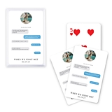 Custom Photo-Printed Playing Card Favors - Text Messages Design