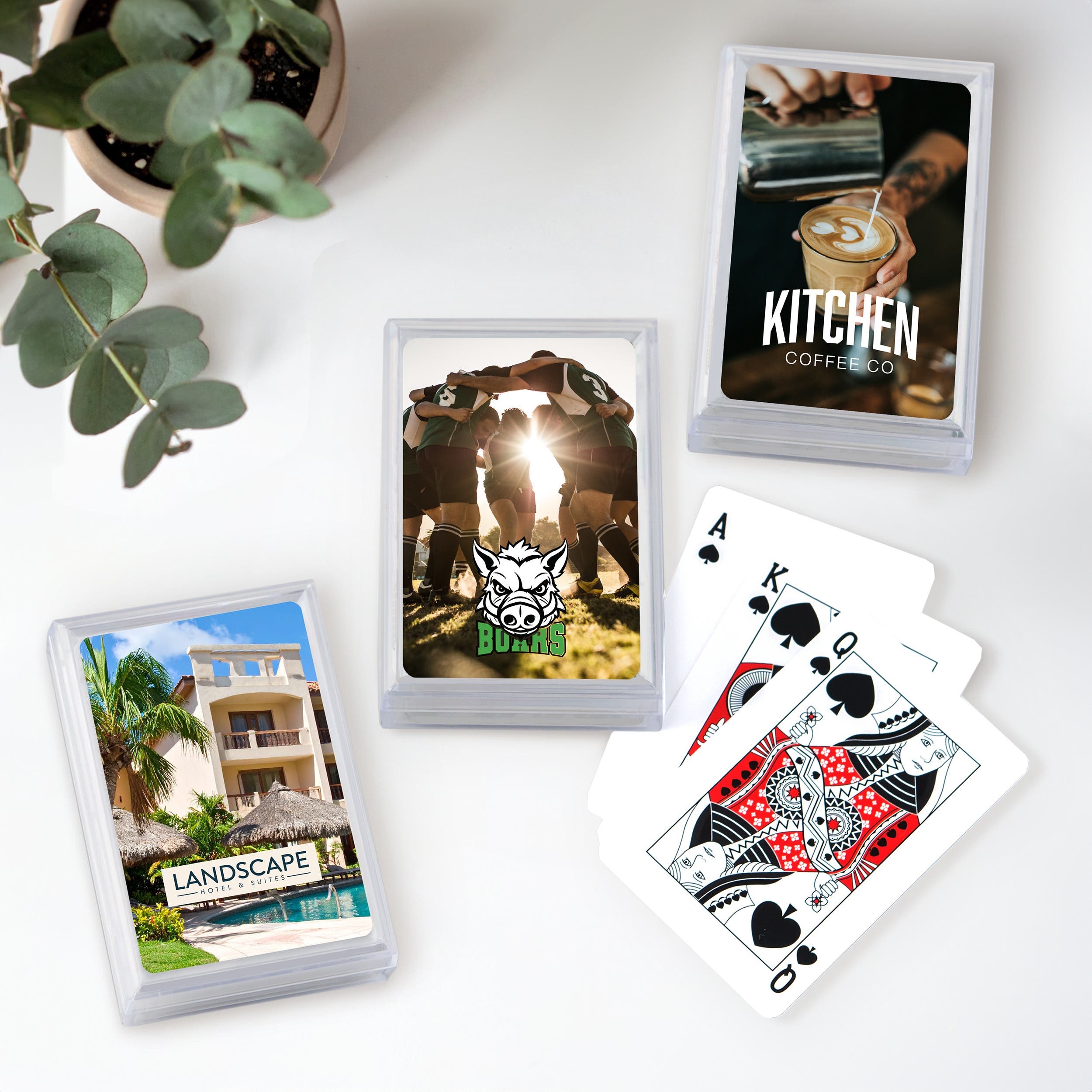Custom Photo-Printed Playing Card Favors - Branded Impact with Picture & Logo