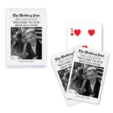 Custom Photo-Printed Playing Card Favors - Newspaper Headline Design