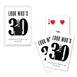 Custom Photo-Printed Playing Card Favors - Birthday Hat Design