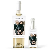 Personalized Photo-Printed Wine Bottle Hang Tag - Timeless Snapshot