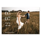 Custom Photo-Printed Save the Date Card - Modern Love Design (L or P)