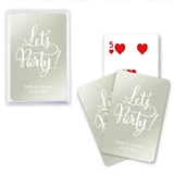 Custom Metallic Playing Cards with Let's Party! Design (4 Colors)