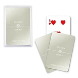 Custom Metallic Playing Cards with Classic Ampersand Design (4 Colors)