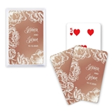 Custom Metallic Playing Cards with Modern Floral Motif (4 Colors)