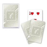 Custom Metallic Playing Cards with Rustic Monogram Design (4 Colors)