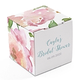 Custom Printed Square Cardstock Favor Box - Floral Garden Party