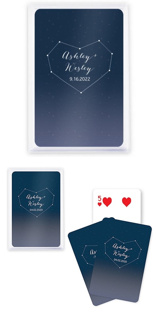 Unique Custom Playing Card Favors - Starry Night Design